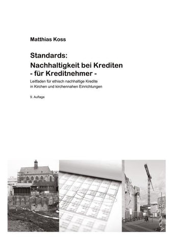 Standards: Nachhaltigkeit bei Krediten - für Kreditnehmer -