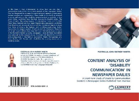 CONTENT ANALYSIS OF 'DISABILITY COMMUNICATION' IN NEWSPAPER DAILIES