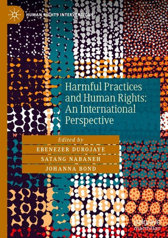 Harmful Practices and Human Rights: An International Perspective