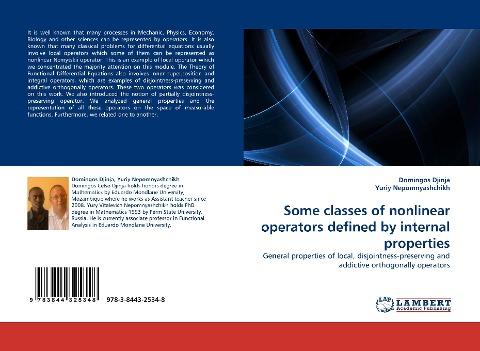 Some classes of nonlinear operators defined by internal properties