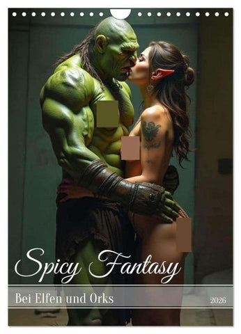 Spicy Fantasy - Bei Elfen und Orks (Wandkalender 2026 DIN A4 hoch), CALVENDO Monatskalender