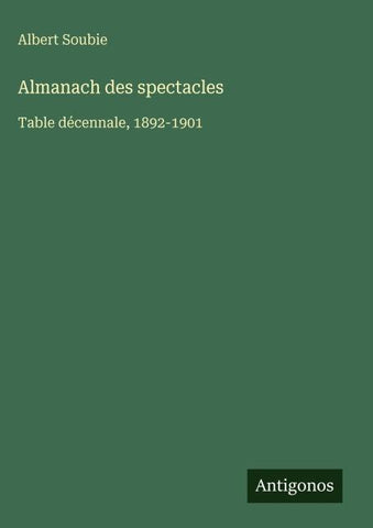 Almanach des spectacles