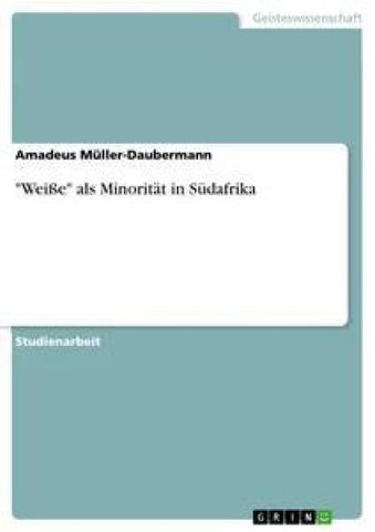 "Weiße" als Minorität in Südafrika