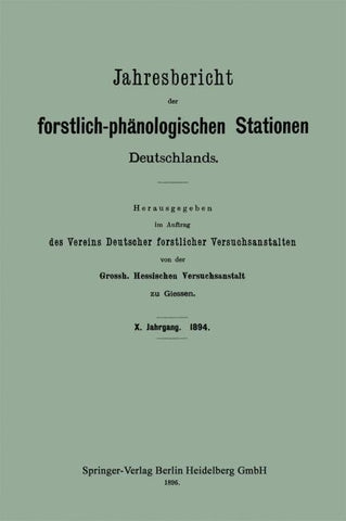 Jahresbericht der forstlich-phänologischen Stationen Deutschlands