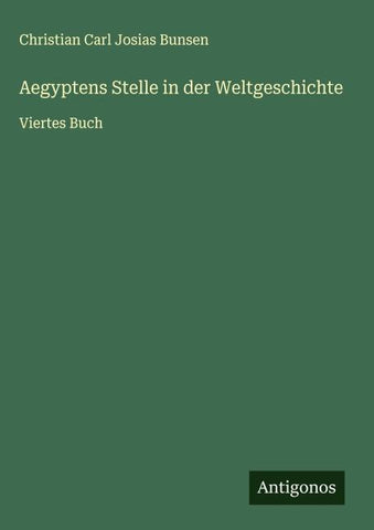 Aegyptens Stelle in der Weltgeschichte