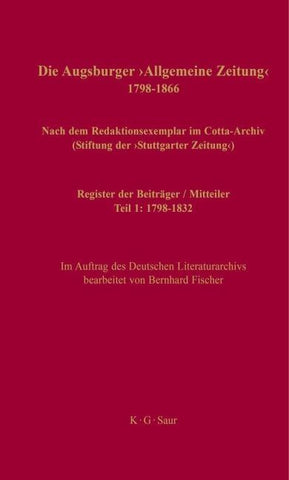 Register der Beiträger / Mitteiler