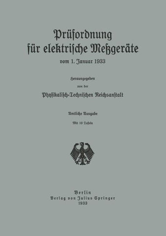 Prüfordnung für elektrische Meßgeräte