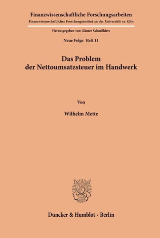 Das Problem der Nettoumsatzsteuer im Handwerk.