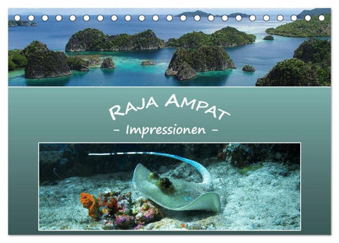 Raja Ampat - Impressionen (Tischkalender 2026 DIN A5 quer), CALVENDO Monatskalender