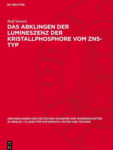 Das Abklingen der Lumineszenz der Kristallphosphore vom ZnS-Typ