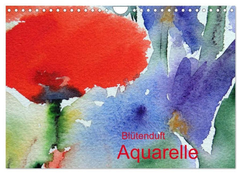 Blütenduft Aquarelle (Wandkalender 2026 DIN A4 quer), CALVENDO Monatskalender