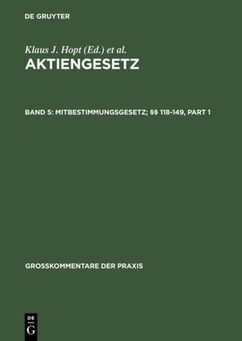 Aktiengesetz / Mitbestimmungsgesetz; §§ 118-149