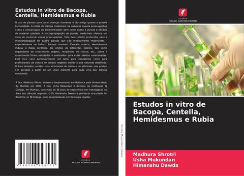 Estudos in vitro de Bacopa, Centella, Hemidesmus e Rubia