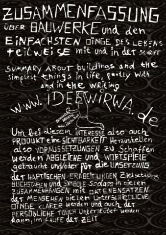 Zusammenfassung über Bauwerke und den Einfachsten Dingen des Lebens, teilweise mit und in der Schrift