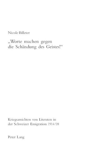 'Worte machen gegen die Schändung des Geistes!'