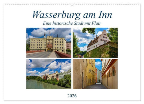 Wasserburg am Inn (Wandkalender 2026 DIN A2 quer), CALVENDO Monatskalender