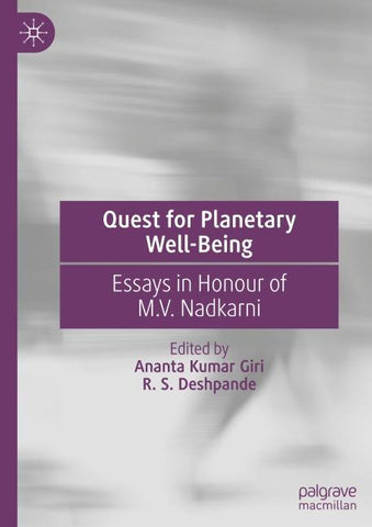 Quest for Planetary Well-Being