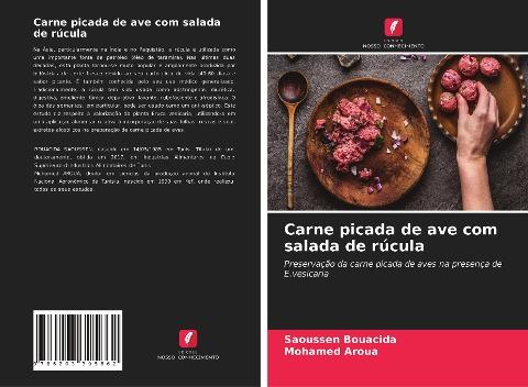 Carne picada de ave com salada de rúcula