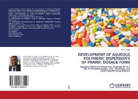 DEVELOPMENT OF AQUEOUS POLYMERIC DISPERSION'S OF PHARM. DOSAGE FORM