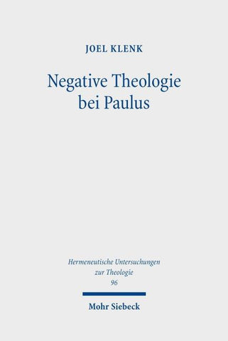 Negative Theologie bei Paulus