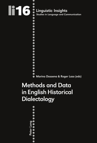 Methods and Data in English Historical Dialectology