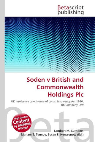 Soden v British and Commonwealth Holdings Plc