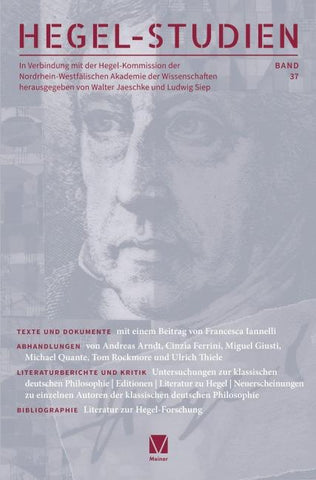 Hegel-Studien Band 37
