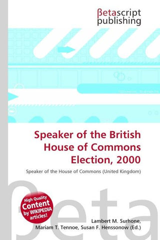 Speaker of the British House of Commons Election, 2000