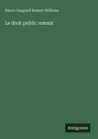 Le droit public romain