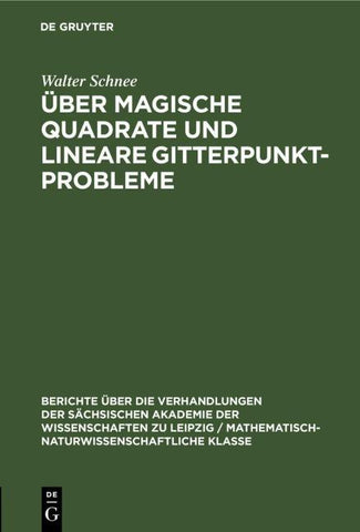 Über magische Quadrate und lineare Gitterpunktprobleme