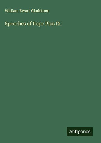 Speeches of Pope Pius IX
