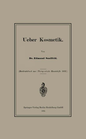 Ueber Kosmetik