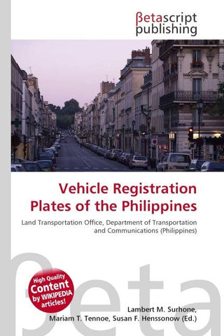 Vehicle Registration Plates of the Philippines
