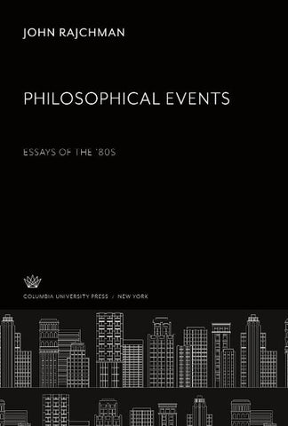 Philosophical Events Essays of the '80S