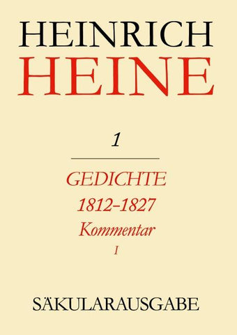 Gedichte 1812-1827. Kommentar