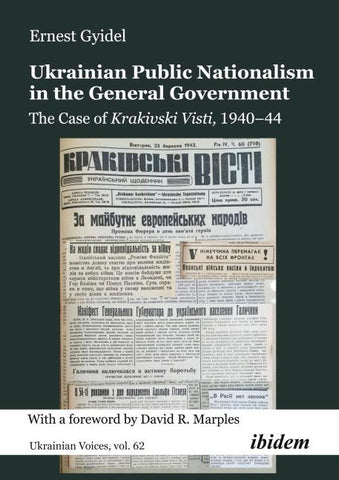 Ukrainian Public Nationalism in the General Government
