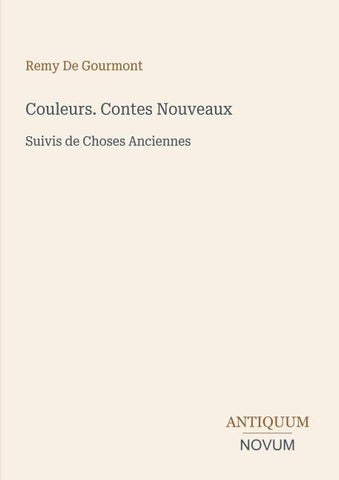 Couleurs. Contes Nouveaux