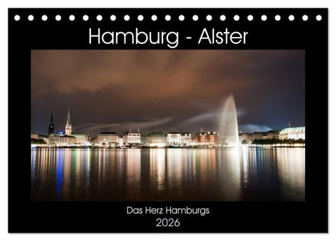 Hamburg - Alster (Tischkalender 2026 DIN A5 quer), CALVENDO Monatskalender