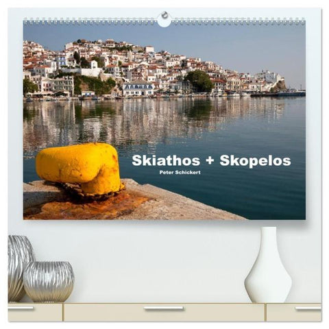 Skiathos + Skopelos (hochwertiger Premium Wandkalender 2026 DIN A2 quer), Kunstdruck in Hochglanz
