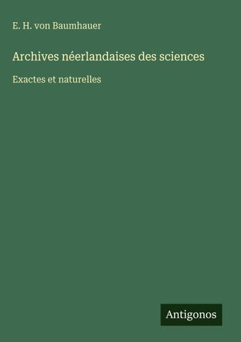 Archives néerlandaises des sciences