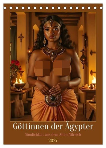 Göttinnen der Ägypter (Tischkalender 2027 DIN A5 hoch), CALVENDO Monatskalender