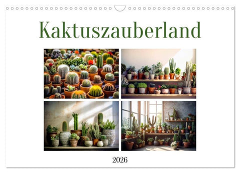 Kaktuszauberland (Wandkalender 2026 DIN A3 quer), CALVENDO Monatskalender