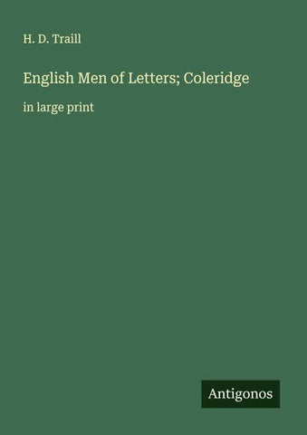 English Men of Letters; Coleridge
