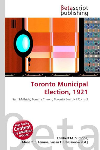 Toronto Municipal Election, 1921