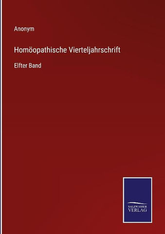 Homöopathische Vierteljahrschrift