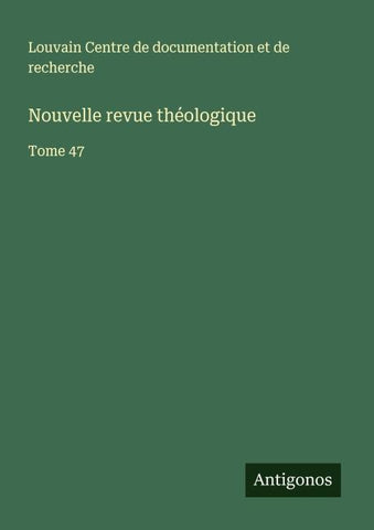 Nouvelle revue théologique