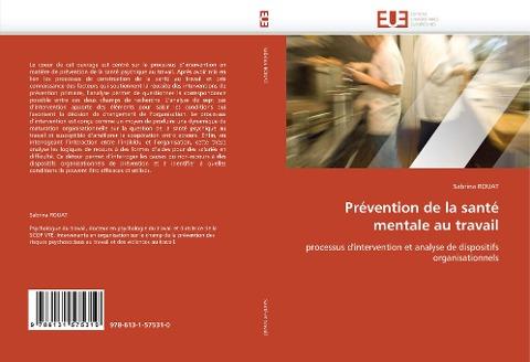 Prévention de la santé mentale au travail