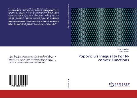 Popoviciu's Inequality For N-convex Functions