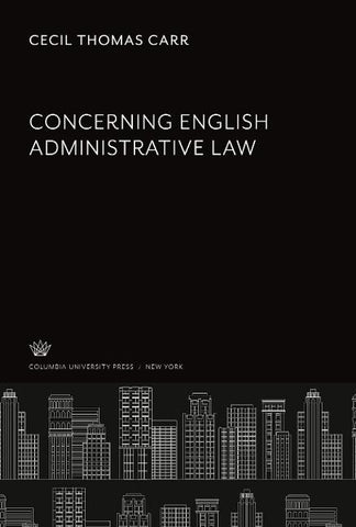 Concerning English Administrative Law