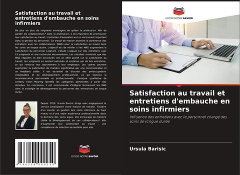 Satisfaction au travail et entretiens d'embauche en soins infirmiers